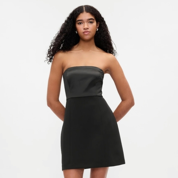 New GAP Elegant Black Strapless Dress - Picture 1 of 16